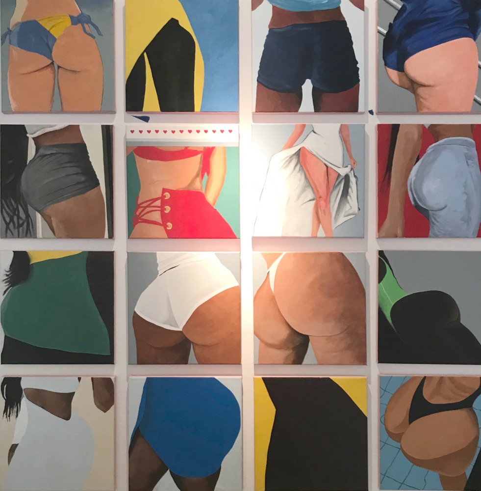 Butts Series

acrylic on canvas

18&amp;quot; x 18&amp;quot; each

Installation View