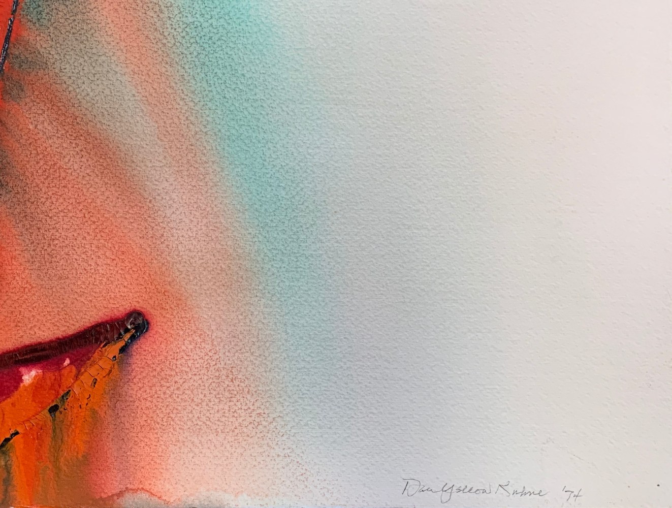 Bird 2 (signature detail), 1974

watercolor on paper

22&amp;quot; x 30&amp;quot;