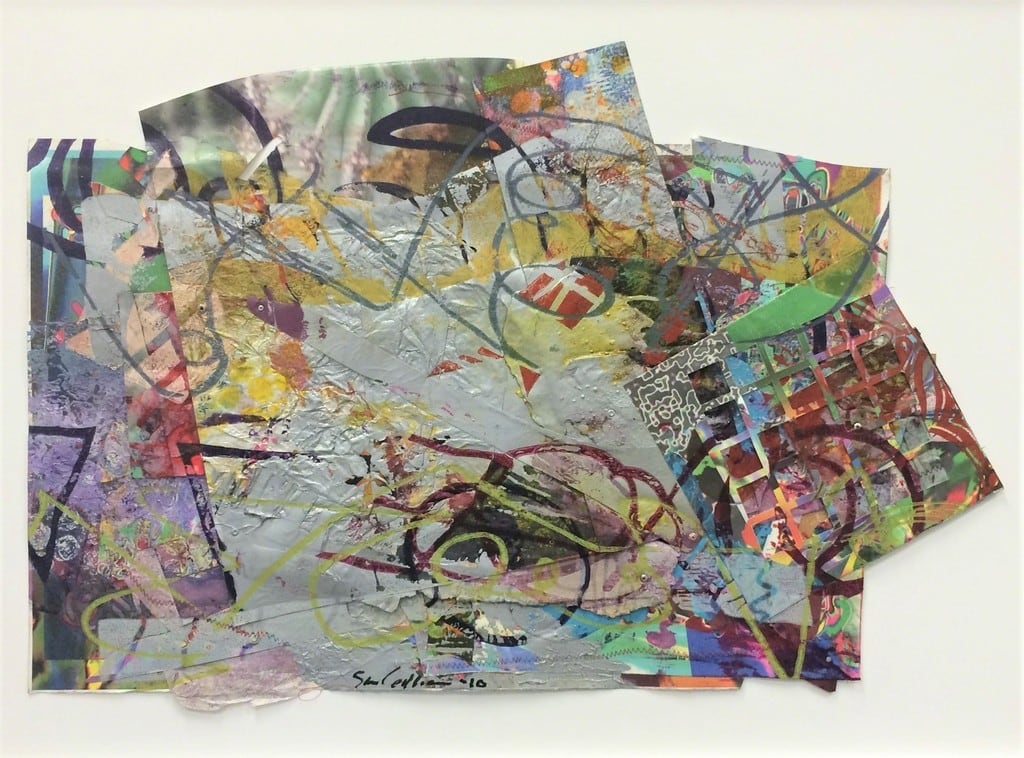 Sam Gilliam

For the Fog, 2010

relief, acrylic paint, wood veneer, varnish, Japanese paper, rivets, handmade paper

35 1/2&amp;quot; x 49 1/4&amp;quot;