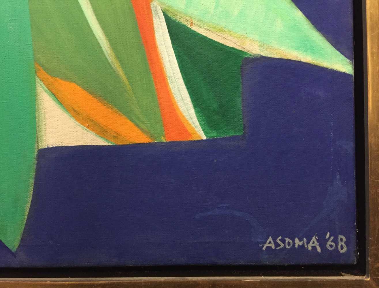 Toshiko with Plant (detail), 1968

acrylic on canvas

66&amp;quot; x 50&amp;quot;