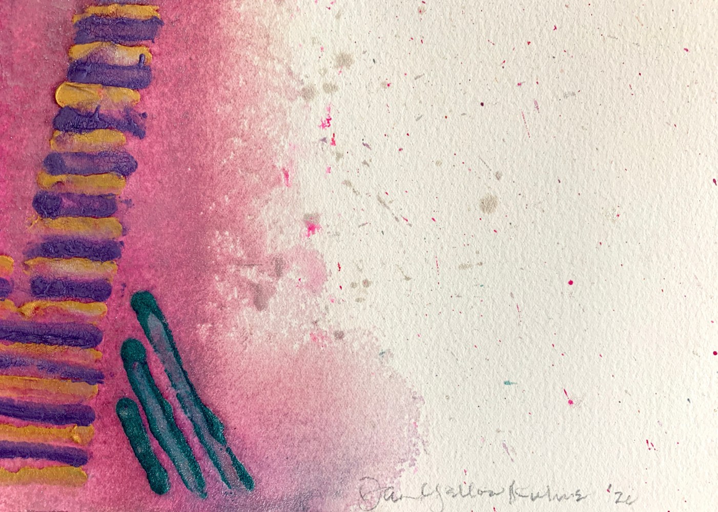 Hatshepsut&amp;#39;s Vase (signature detail), 2020

watercolor on paper

30&amp;quot; x 22&amp;quot;