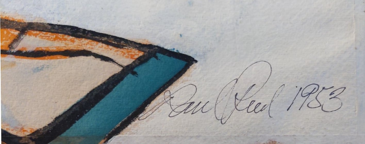 Untitled (signature detail), 1953

oil on board

approx. 16&amp;quot; x 20&amp;quot;