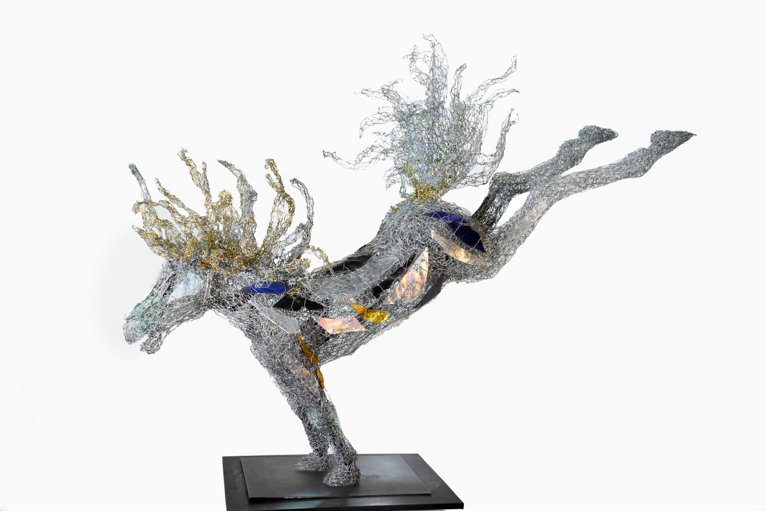 Golden Prince, 2017

metal, glass, and brass wire

39&amp;quot; x 53&amp;quot; x 25&amp;quot;