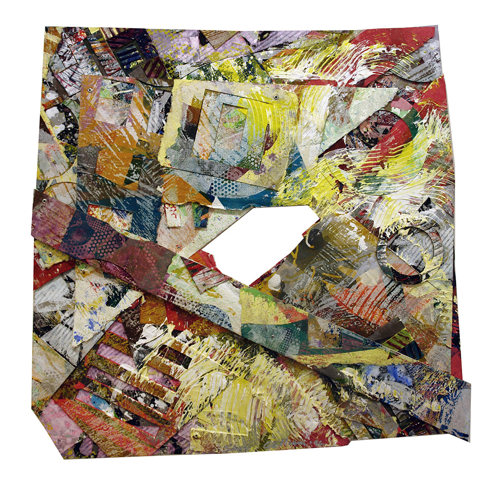 Snow Lane, 1996

multi-layered relief, die-cut, collaged monoprint with raked acrylic medium on handmade paper

34 1/2&amp;quot; x 34 1/2&amp;quot;