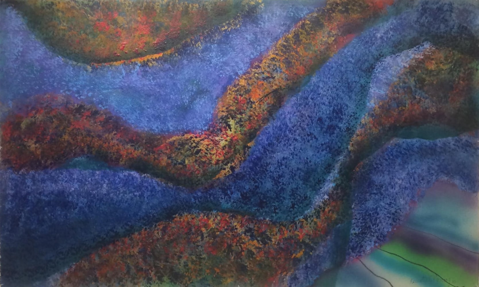 Blue Nile River, 2010

acrylic on paper

25&amp;quot; x 40&amp;quot;