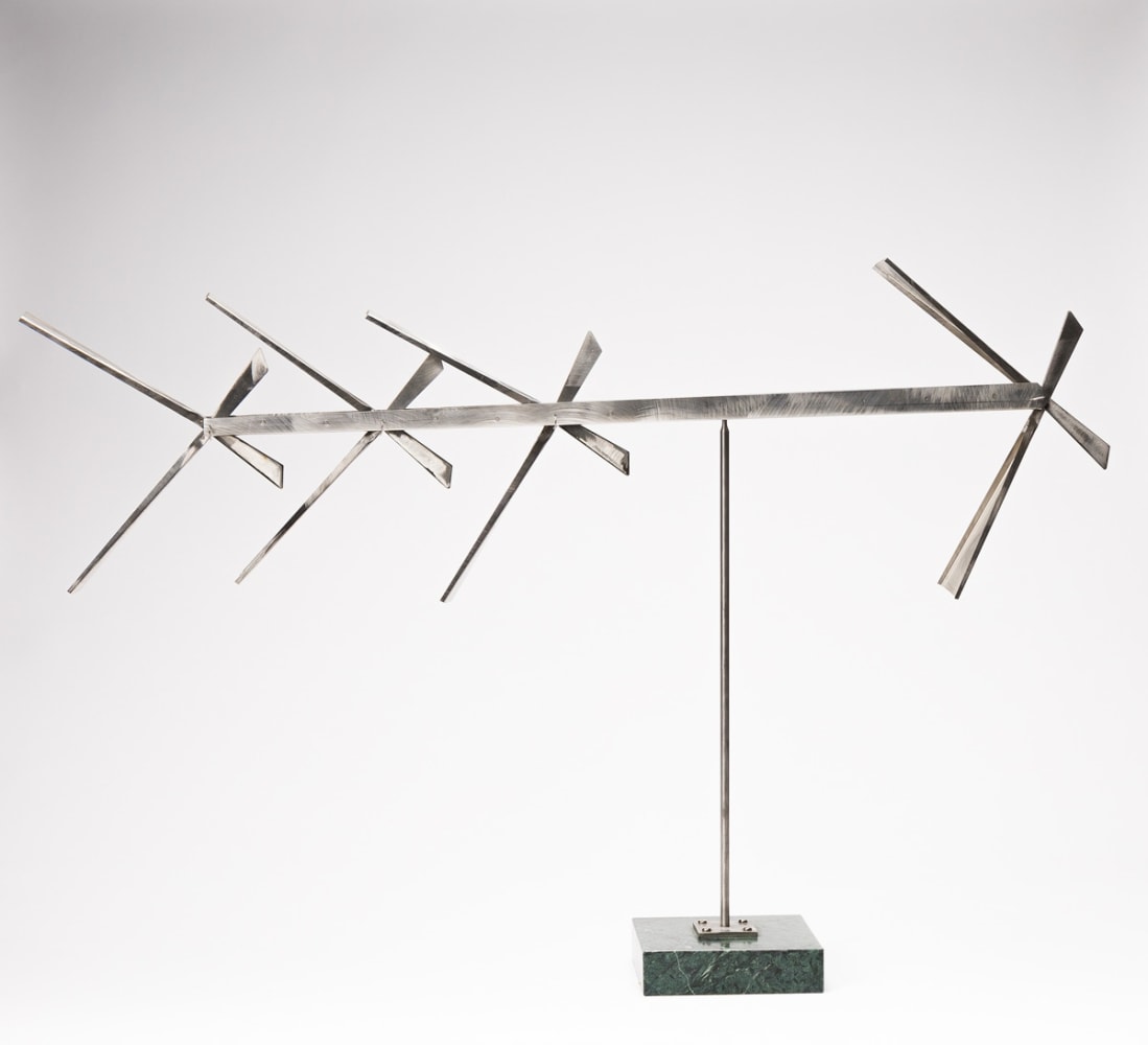 George Rickey

Weathervane, 1976

stainless steel

Approx. 25&amp;quot; x 37&amp;quot;

ed. 47