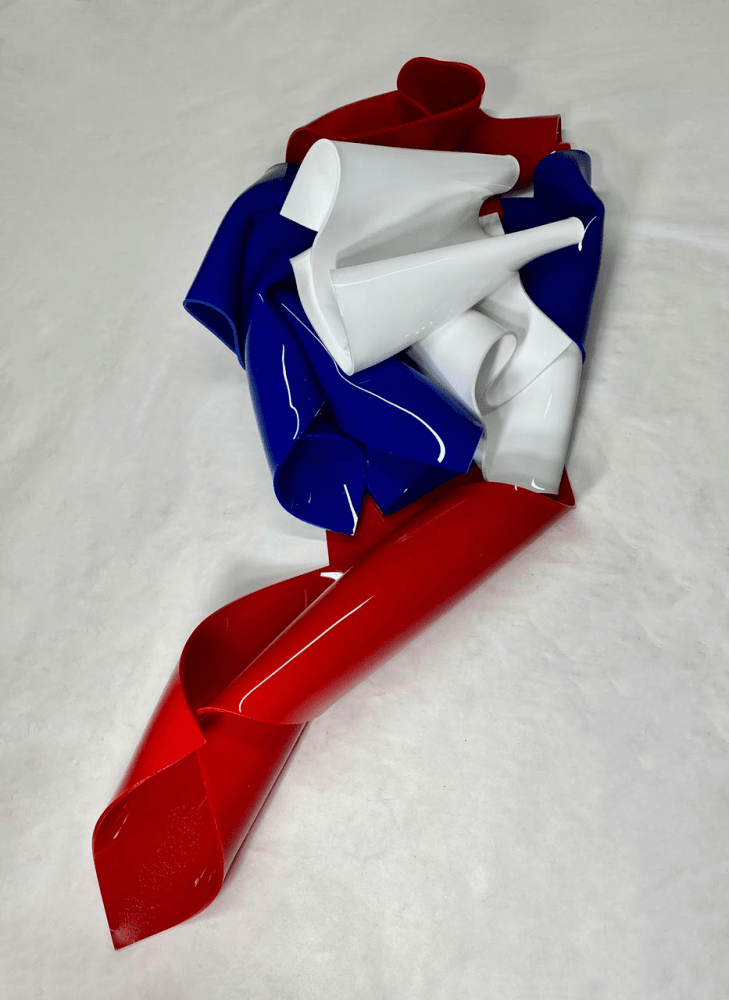 Democracy Ribbon #4, 2024

formed acrylic

33 3/4&amp;quot; x 15&amp;quot; x 9&amp;quot;