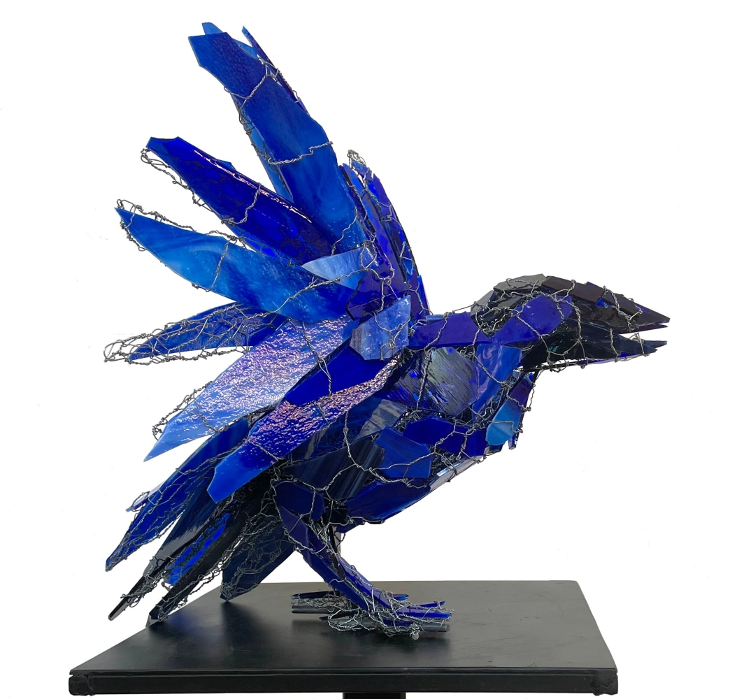 Sapphire Raven, 2022

metal and glass

15&amp;quot; x 20&amp;quot; x 17&amp;quot;
