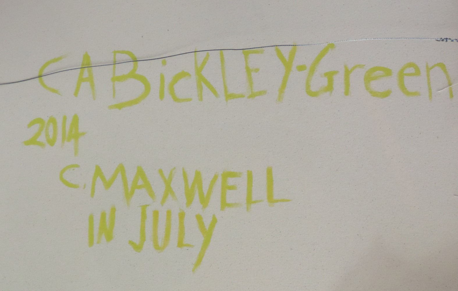 Clerk James Maxwell (signature verso), 2014

acrylic on canvas

42&amp;quot; x 42&amp;quot;