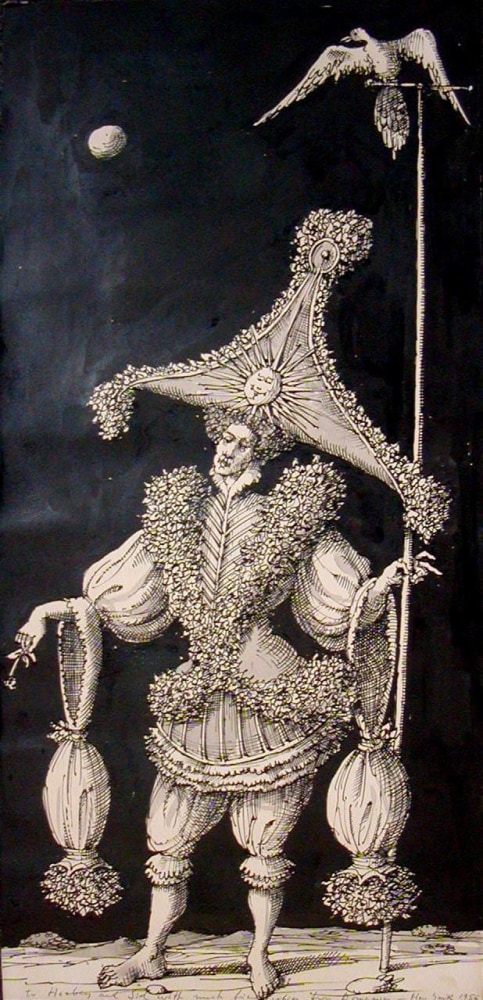 Masquerade, 1956

ink on paper

23 1/4&amp;quot; x 11&amp;quot;