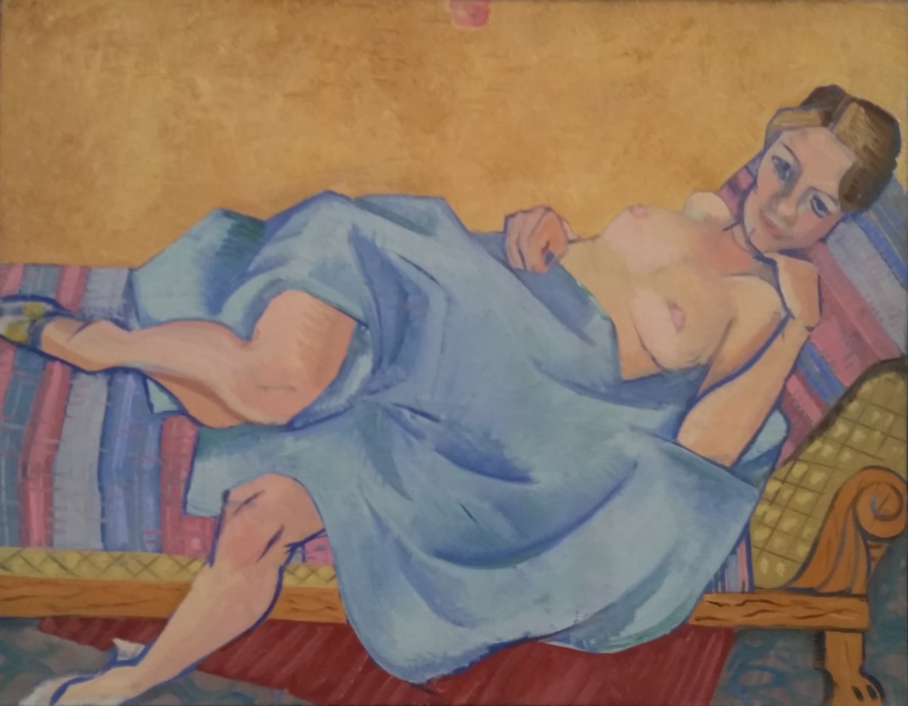 Untitled (Portrait of Artist&amp;#39;s Wife), c. 1940

oil on board

approx. 18&amp;quot; x 25&amp;quot;