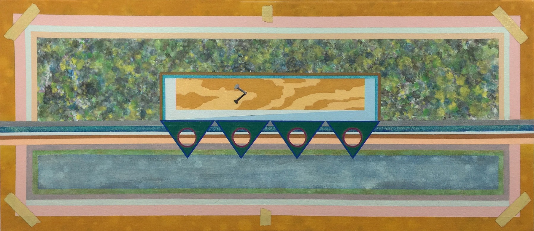 Abstraction Creation, 2015

acrylic and pencil on canvas

20 1/2&amp;quot; x 47 1/2&amp;quot;