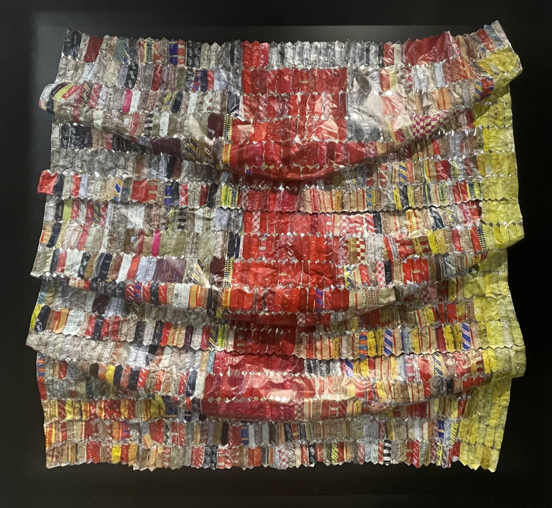 El Anatsui

Metal Cloth, 2023

Hand-sculpted and formed UV resin inkjet on aluminum with copper wire

64&amp;quot; x 64&amp;quot;