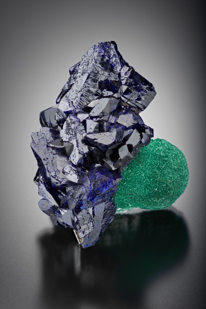 Azurite with Malachite