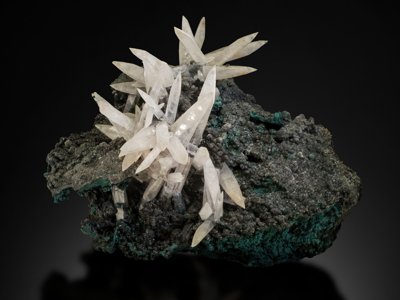 Calcite with Celadonite