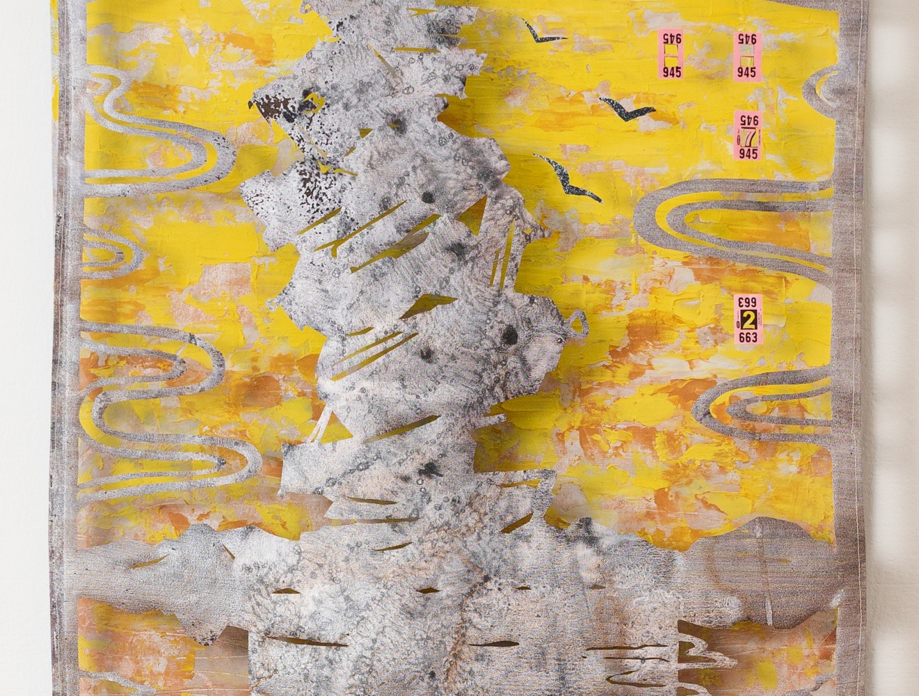 Aaron Chung
Distill, 2021
acrylic on cut canvas on mesh with custom brackets
72 x 42 x 8 in.