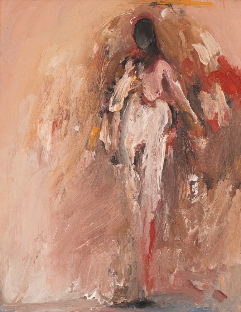 Manuel Neri Untitled (standing figure), n.d. tempera and pastel with charcoal on paper 11 3/4 x 9 1/4 in.