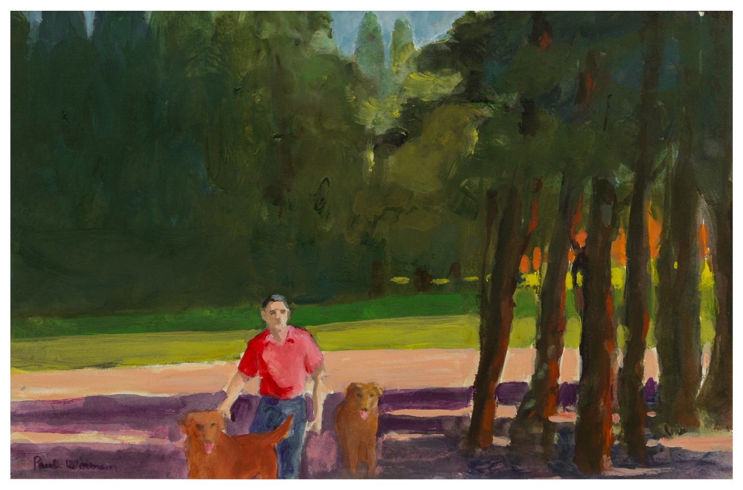 Paul Wonner Study for &quot;In a Park&quot;, 2003 acrylic on paper 9 1/2 x 14 1/2 in. (image)