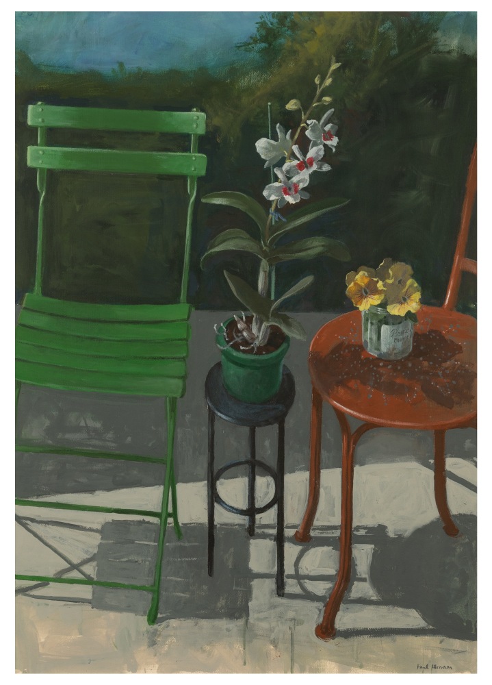 Paul Wonner Garden Furniture, 1997 acrylic on paper 39 x 27 1/8 in. (image)