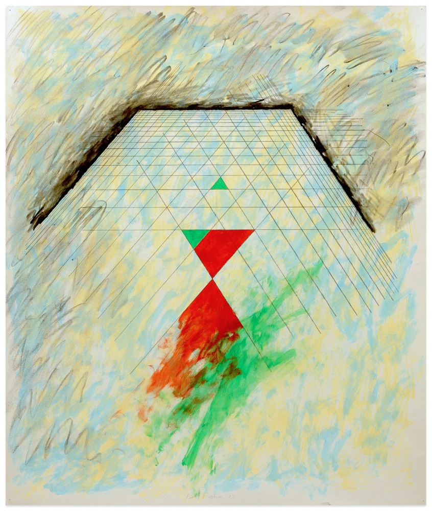 Robert Hudson  Untitled, 1975  acrylic, charcoal, and graphite on paper  30 1/2 x 25 1/2 inches