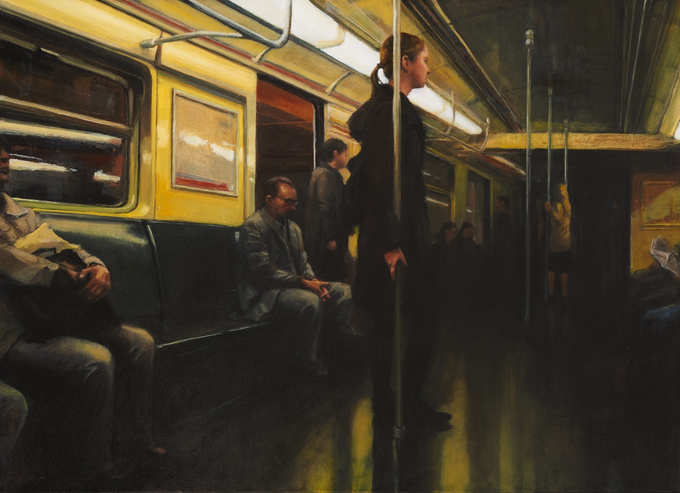 Jeff Bellerose, Standing, 2013–2015, oil on canvas, 20 x 27 in.