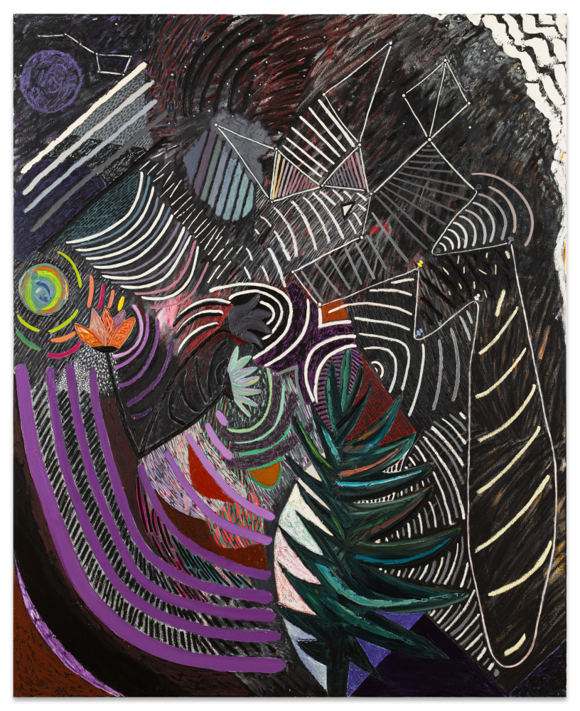 Karla Wozniak Star Map, 2022 acrylic and oil on canvas 84 x 68 in.
