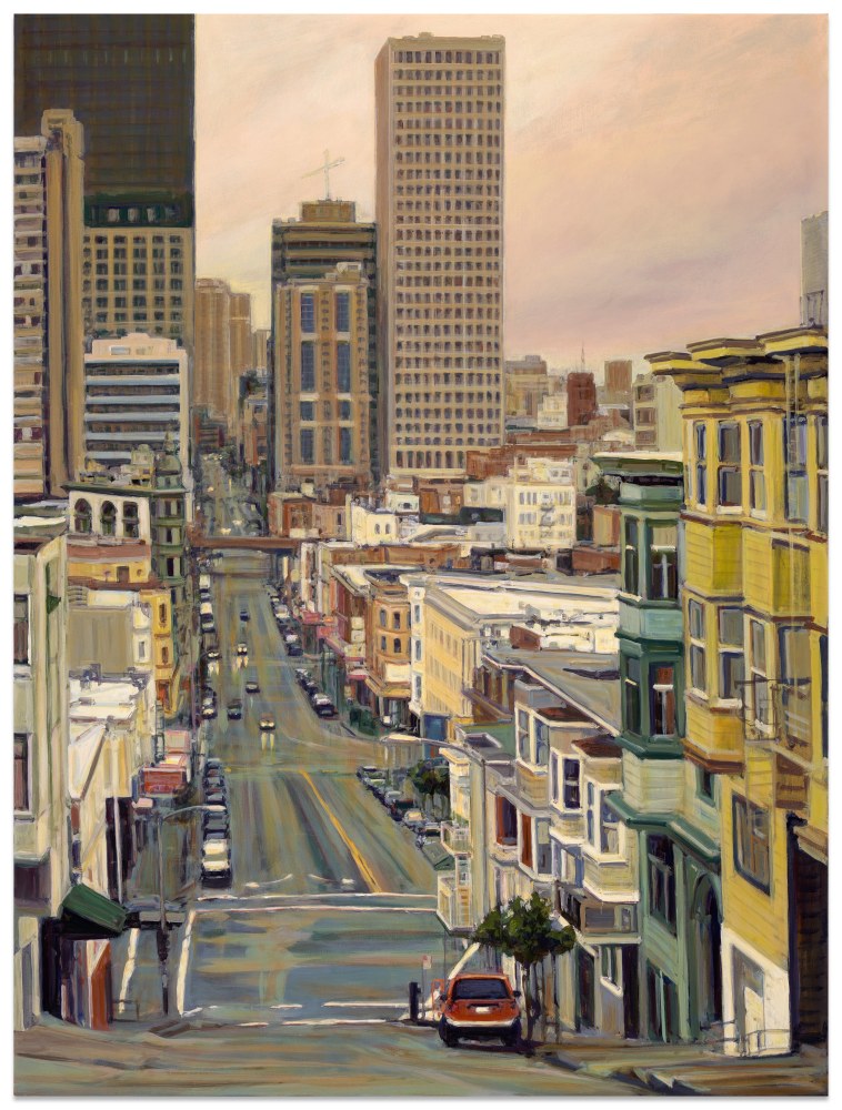 Suong Yangchareon City Rain, 2016 acrylic on canvas 40 x 32 in.