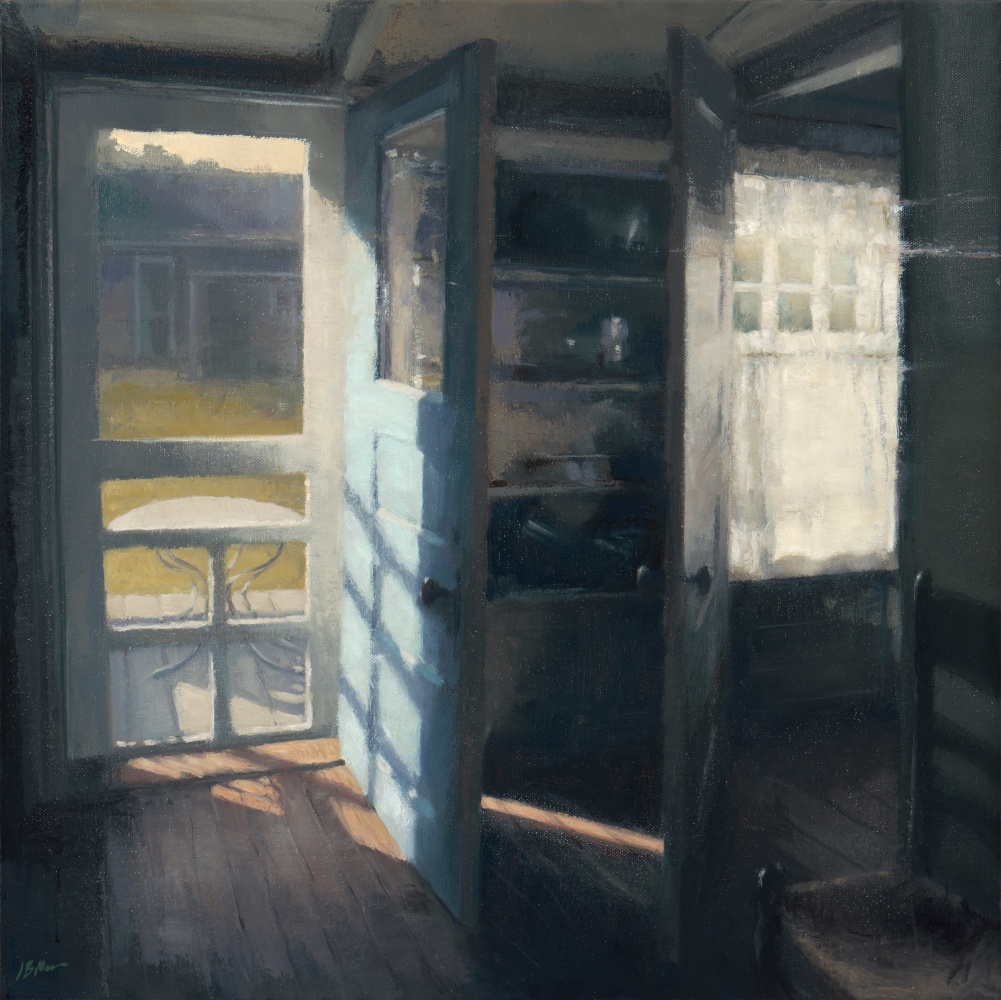 Jeff Bellerose, Summer Mornings, 2019, oil on canvas, 20 x 20 in.