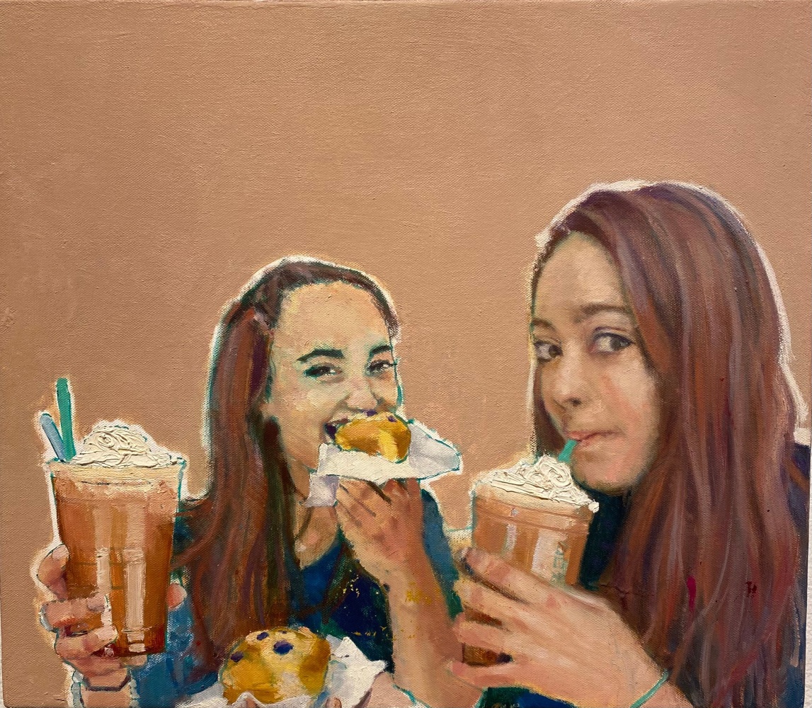 Tom Birkner Coffee-Based Treats; Adorable, 2016 oil on canvas 12 x 16 in.