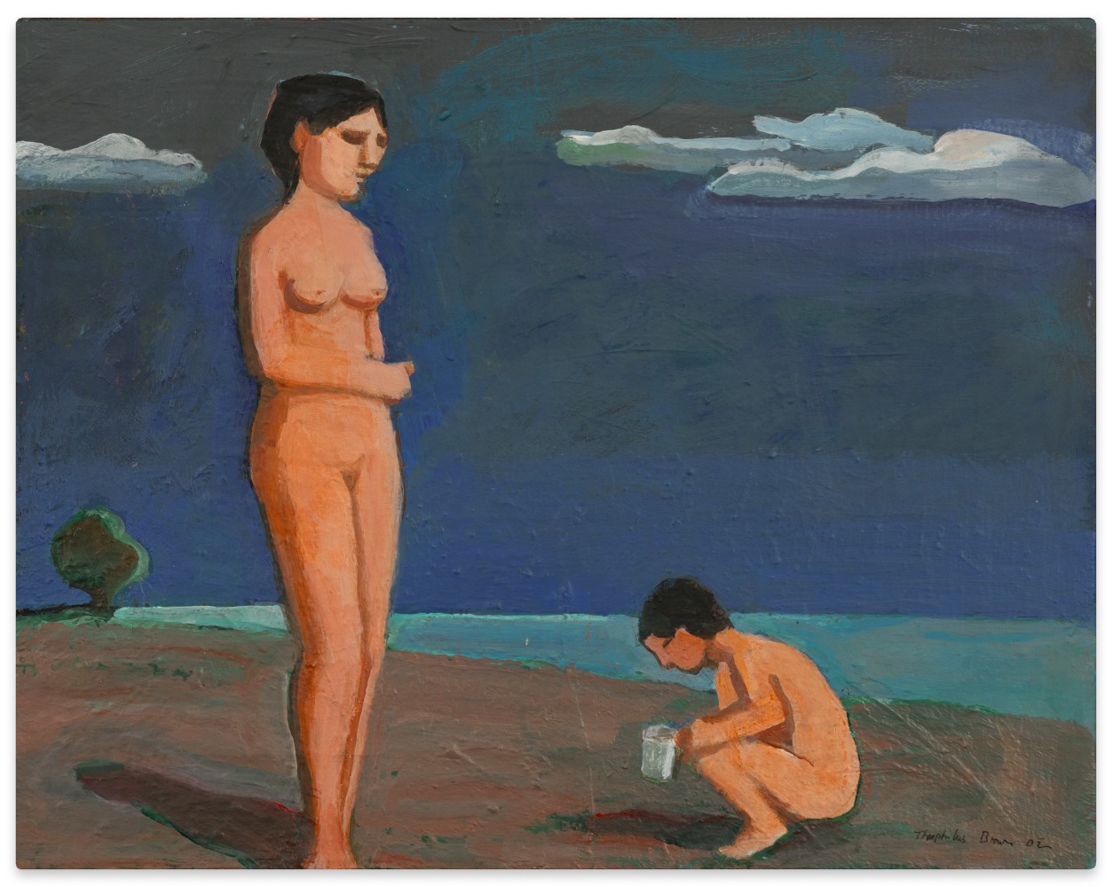 William T. Brown Untitled (Nudes with Tree)(Woman and Child), 2002 acrylic on canvas 11 x 14 in.