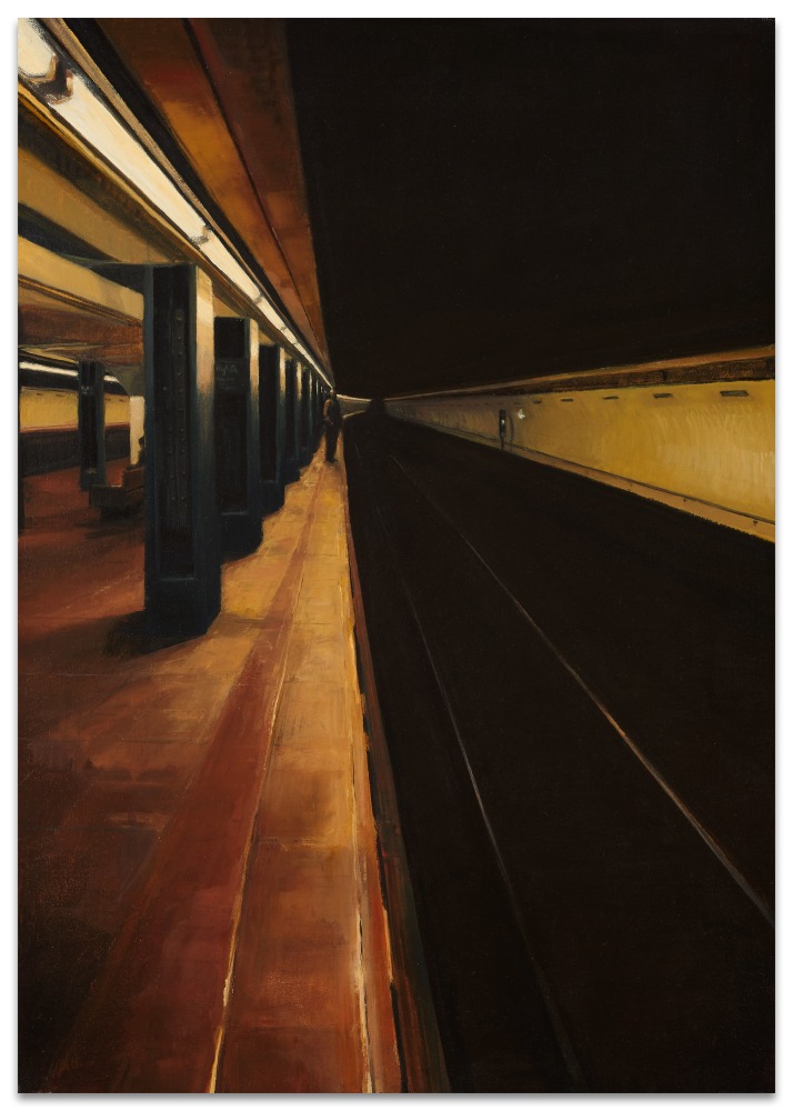 Jeff Bellerose Subway Edge, 2014 oil on canvas 24 x 17 in.