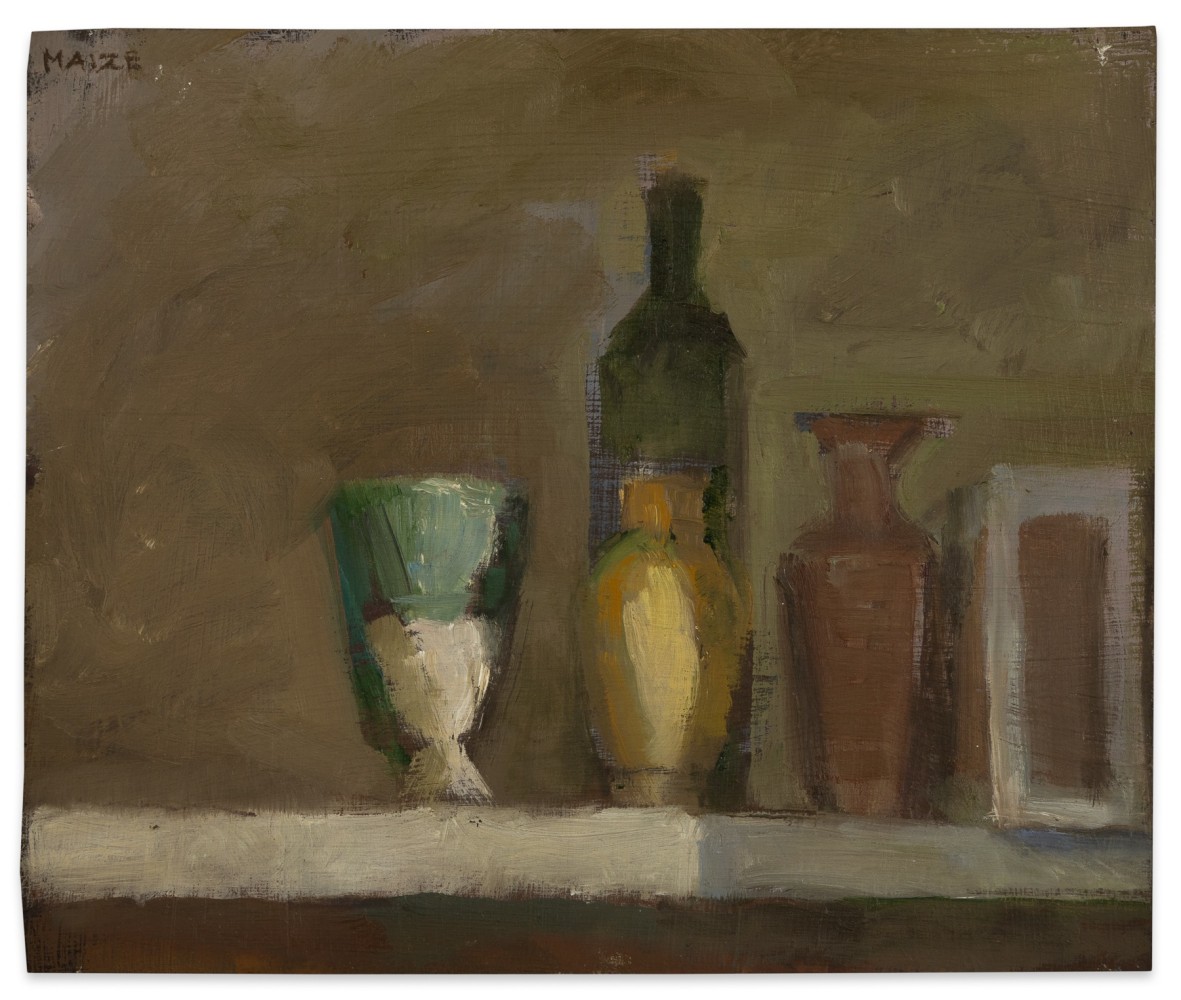 Catherine Maize Five Vessels and a Box, 2015 oil on Masonite ​​​​​​​5 x 6 in.