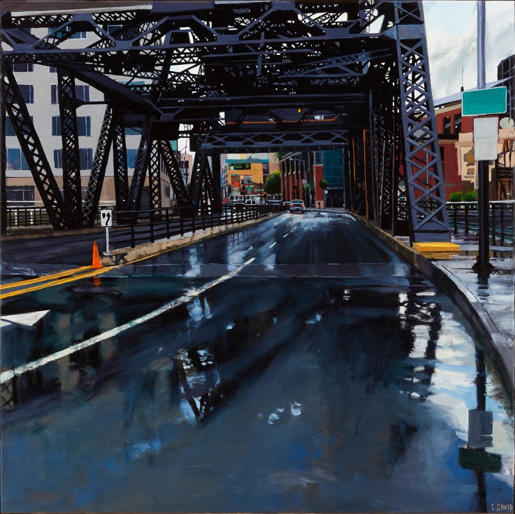 Eileen David Eastbound, 2017 oil on canvas 30 x 30 in.