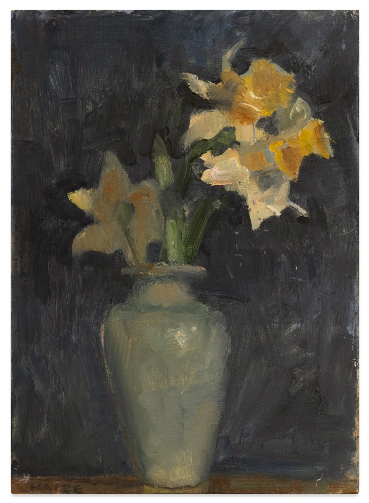 Catherine Maize Daffodils, 2022 oil on panel 7 x 5 in.