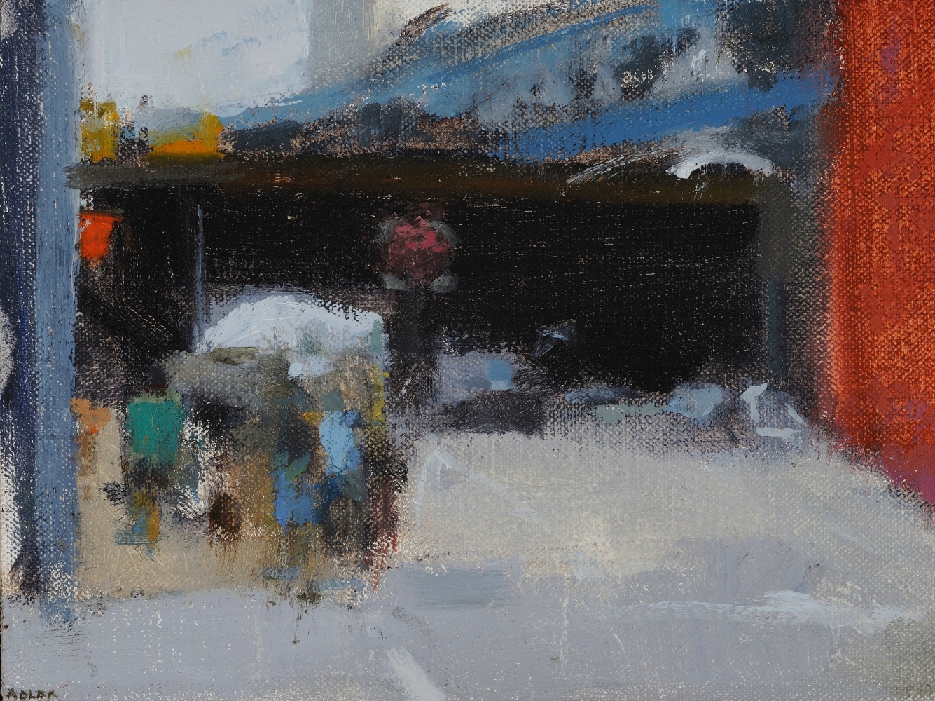 Laura Adler Fruit Stand, 2011 oil on linen 6 x 8 in.