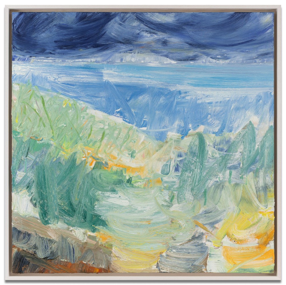 John Santoro Mud Time and the Sand Sprite, 2025 oil on canvas 36 x 36 in.