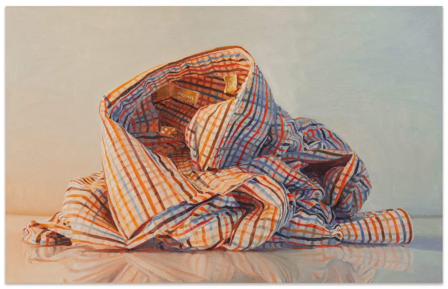 Ray Kleinlein Blue and Orange Stripes, 2019 oil on canvas 26 x 41 in.