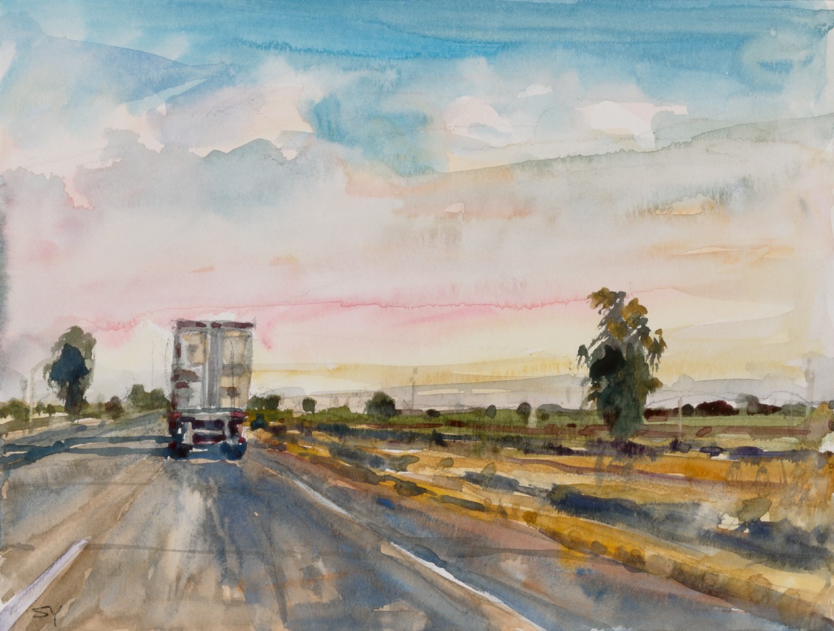 Suong Yangchareon Tulare County, 2021 watercolor on paper 9 x 12 in.