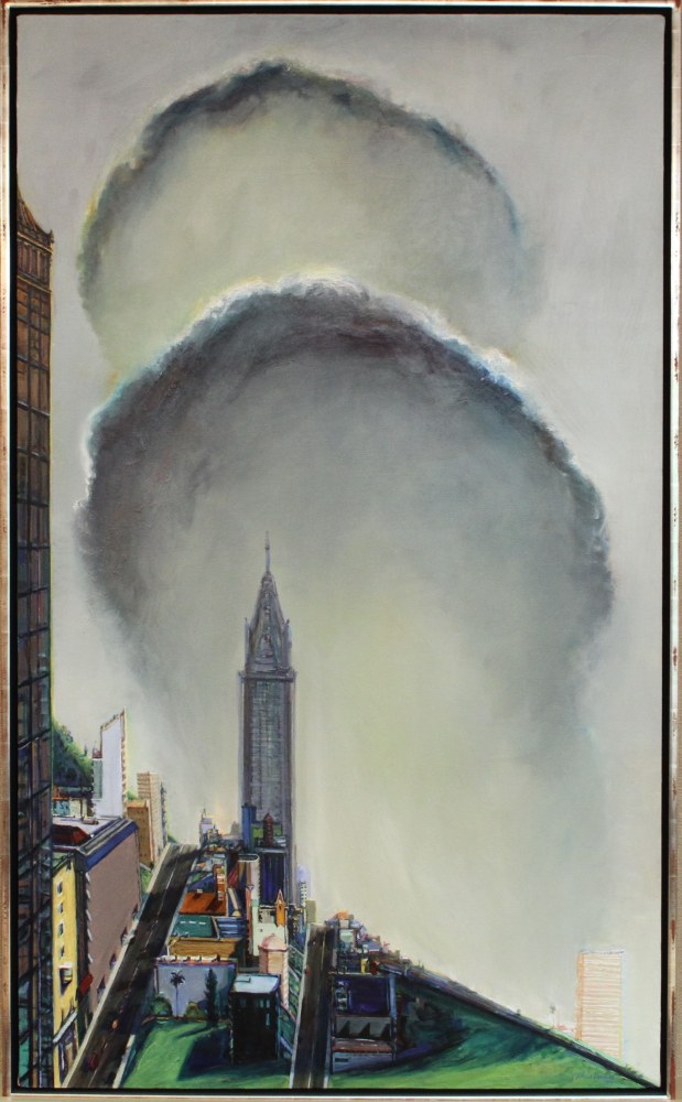 Wayne Thiebaud, Cloud City, 1993–1994, oil on canvas, 60 x 36 in.
