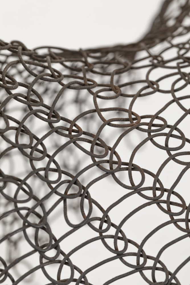 Ruth Asawa
Untitled (S.636, Hanging Open-Window Form with Seven Tiers), ca. 1950s, Early
looped steel wire
40 1/2 x 15 x 15 in.
