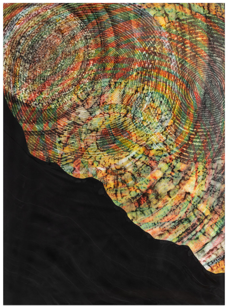 Sandeep Mukherjee Untitled (Horizon 11), 2009 acrylic, acrylic ink, and embossed drawing on dura-lene 78 1/2 x 60 in.