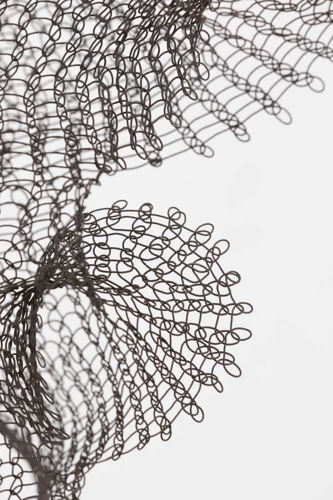 Ruth Asawa
Untitled (S.636, Hanging Open-Window Form with Seven Tiers), ca. 1950s, Early
looped steel wire
40 1/2 x 15 x 15 in.