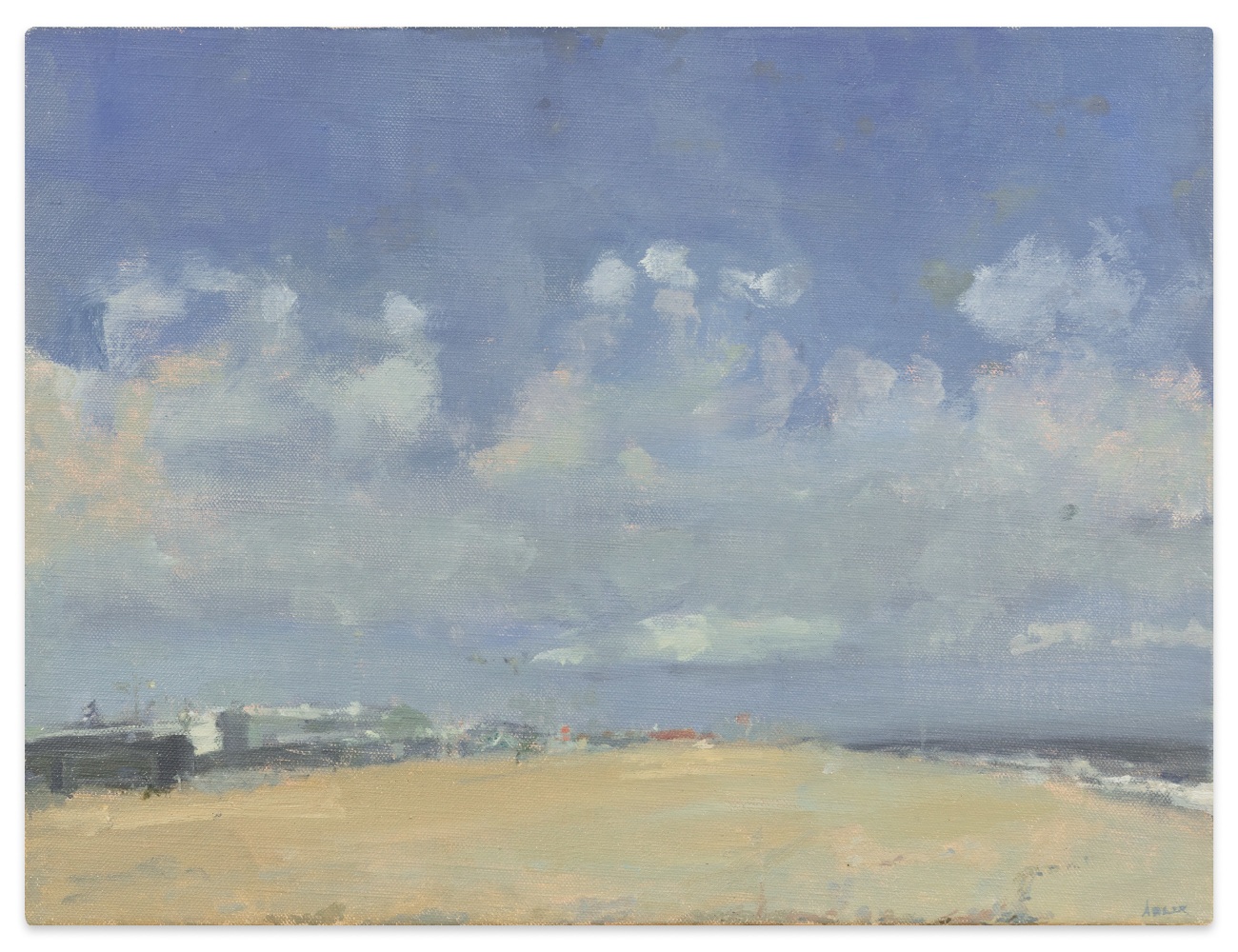 Laura Adler Beach with Band of Clouds, 2019 oil on linen ​​​​​​​12 x 16 in.