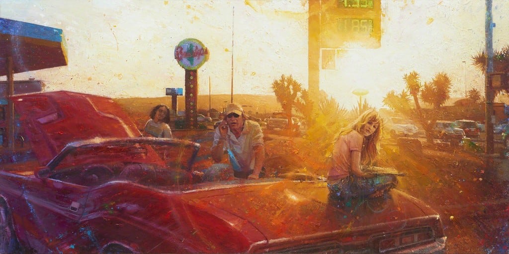 Tom Birkner The Goods, 2015 oil on canvas ​​​​​​​10 x 35 3/4 in.