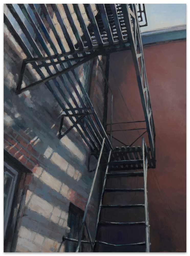 Jeff Bellerose, Landing, 2018, oil on canvas, 27 x 20 in.