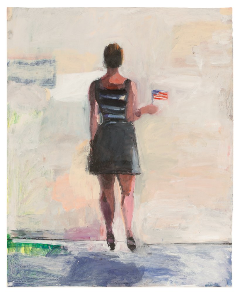 Kim Frohsin &quot;Patriot,&quot; 1998 acrylic, mixed media on paper 26 x 21 inches