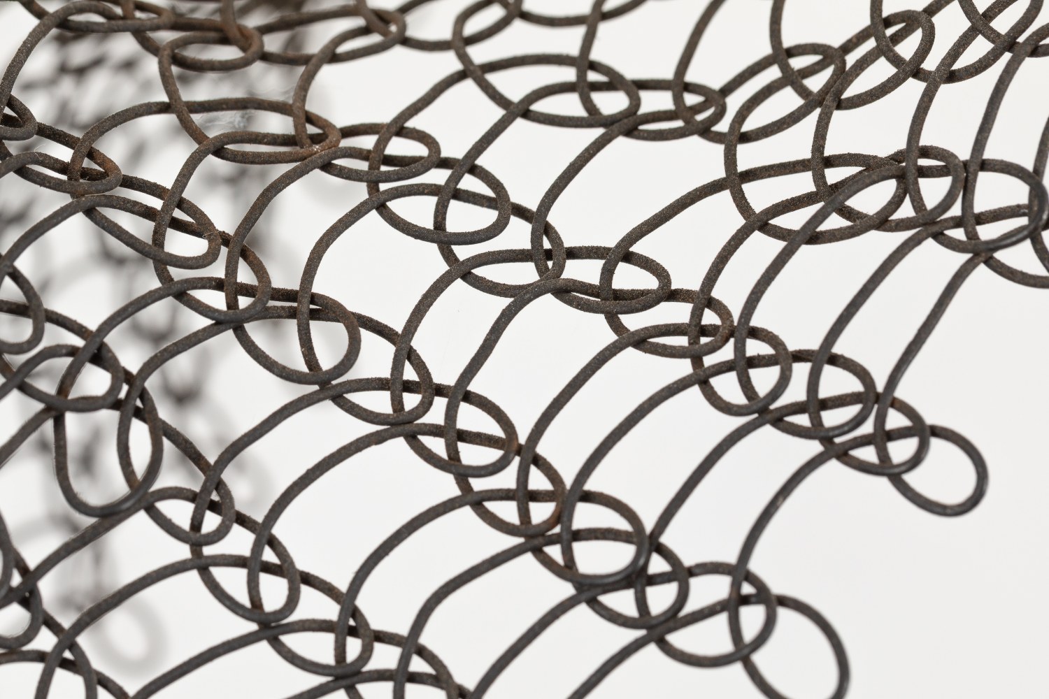 Ruth Asawa
Untitled (S.636, Hanging Open-Window Form with Seven Tiers), ca. 1950s, Early
looped steel wire
40 1/2 x 15 x 15 in.