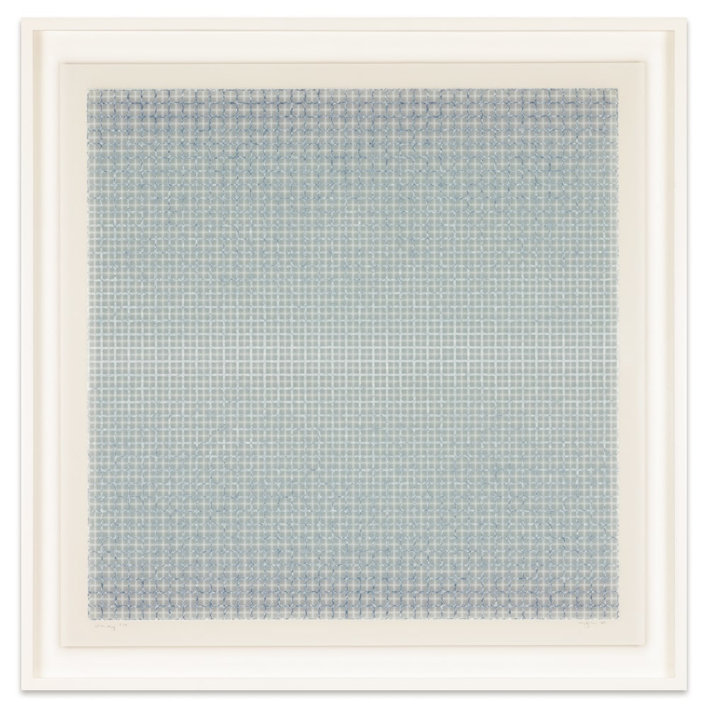 Mary Ijichi Assemblage #24, 2023 colored pencil, mylar, plastic, beads, acrylic, artist's tape, and museum board 27 5/8 x 27 3/8 in. (frame)