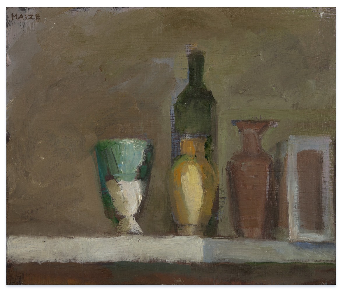 Catherine Maize Five Vessels and a Box, 2015 oil on Masonite ​​​​​​​5 x 6 in.