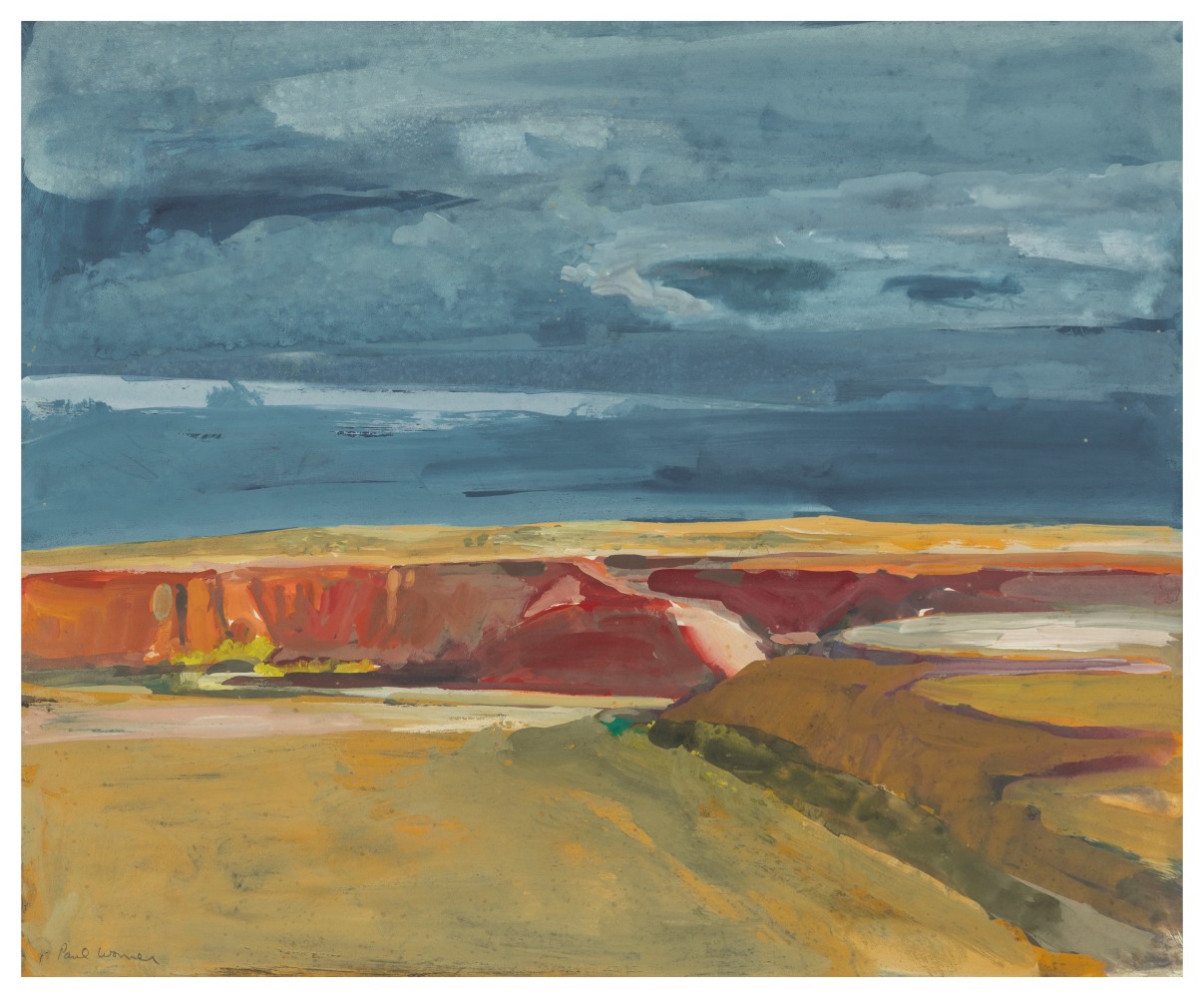 Paul Wonner Canyon de Chelly, c. 1963 casein, watercolor and pencil on paper 13 3/4 x 16 3/4 in (image)